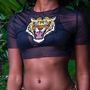 Tiger Mesh Top